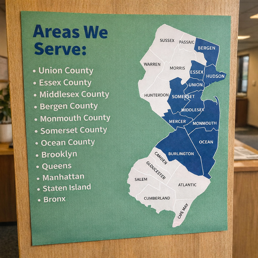 Service areas for Movera Moving in NJ and surrounding areas
